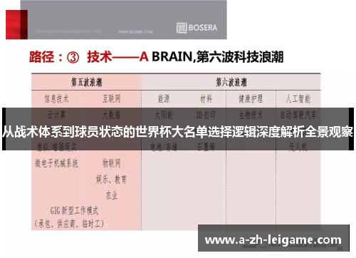 从战术体系到球员状态的世界杯大名单选择逻辑深度解析全景观察